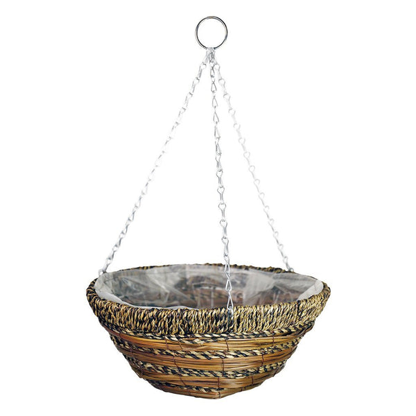 Gardman Sisal Rope & Fern Hanging Basket - DeWaldens Garden Centre