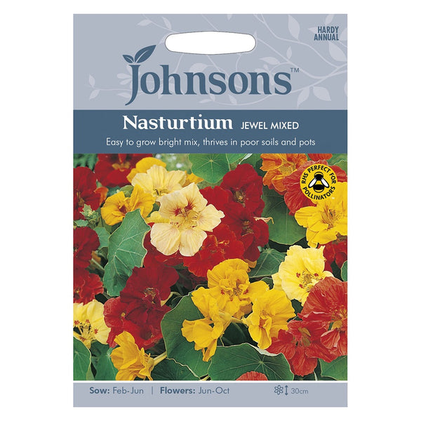 Johnsons Nasturtium Jewel Mixed Seeds - DeWaldens Garden Centre