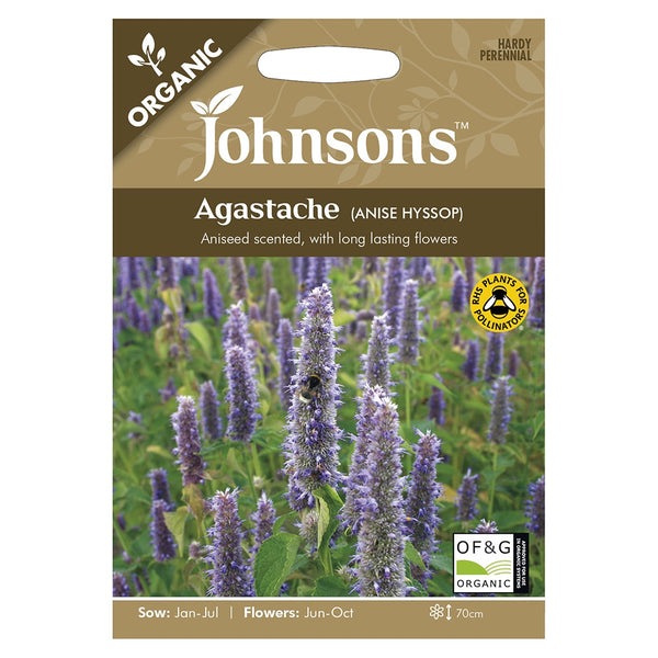 Johnsons Organic Agastache (Anise Hyssop) Seeds - DeWaldens Garden Centre