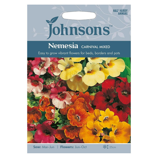 Johnsons Nemesia Carnival Mixed Seeds - DeWaldens Garden Centre