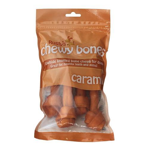 Petface Rustys Caramel Chewy Bones 4 pack - DeWaldens Garden Centre
