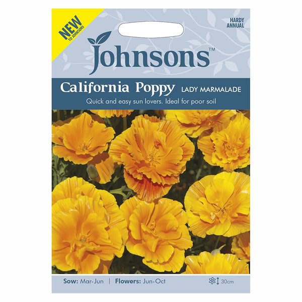 Johnsons California Poppy (Lady Marmalade) Seeds - DeWaldens Garden Centre