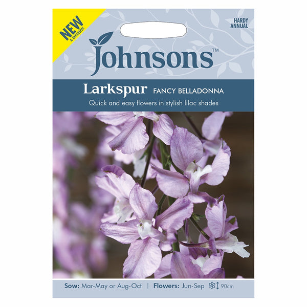 Johnsons Larkspur Fancy Belladonna Seeds - DeWaldens Garden Centre