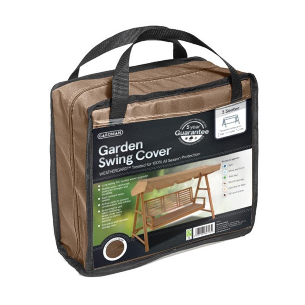 Gardman 3 Seater Swing Seat Cover Brown DeWaldens Garden Centre