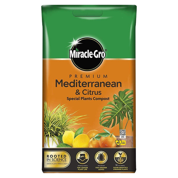 Miracle-Gro Premium Mediterranean & Citrus Compost 6L - DeWaldens Garden Centre