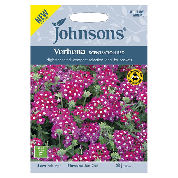 Johnsons Verbena Scentsation Red Seeds - DeWaldens Garden Centre