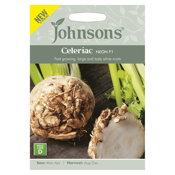 Johnsons  Celeriac Neon F1 Seeds - DeWaldens Garden Centre