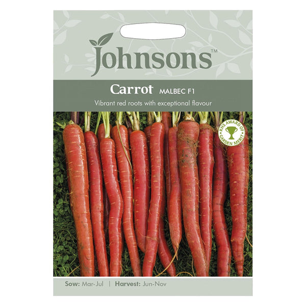 Johnsons Carrot Malbec F1 Seeds - DeWaldens Garden Centre