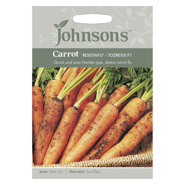 Johnsons Carrot Resistafly - Tozresis F1 Seeds - DeWaldens Garden Centre