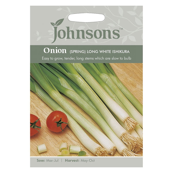 Johnsons Onion (Spring) Long White Ishikura Seeds - DeWaldens Garden Centre