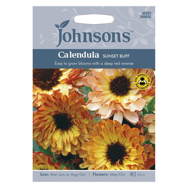 Johnsons Calendula Sunset Buff Seeds - DeWaldens Garden Centre
