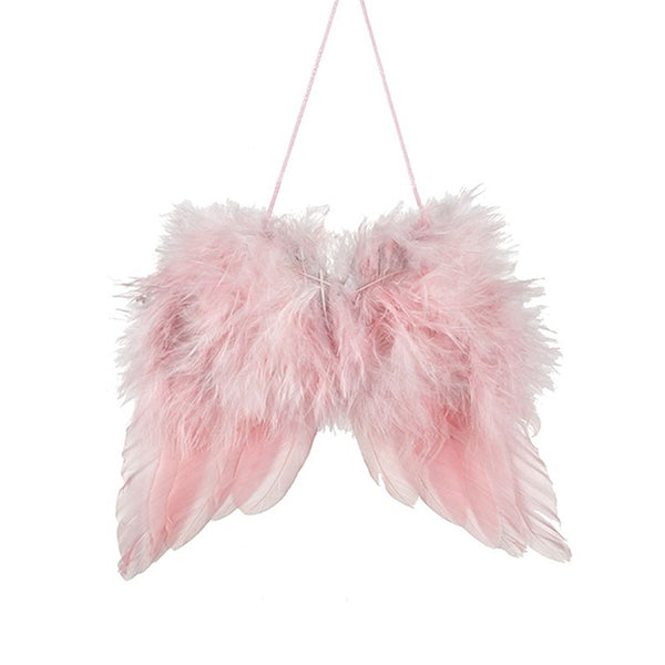 Heaven Sends Pink Feather Hanging Wings - DeWaldens Garden Centre