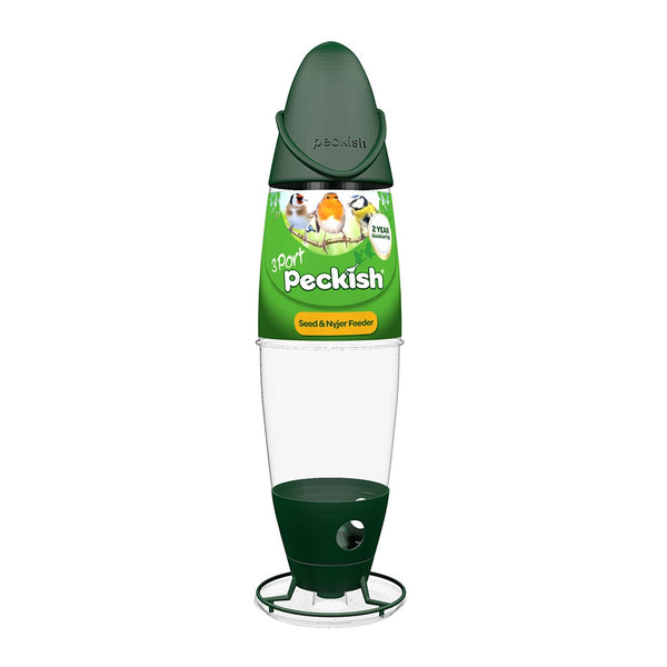 Peckish 3 Port Seed & Nyjer Feeder - DeWaldens Garden Centre