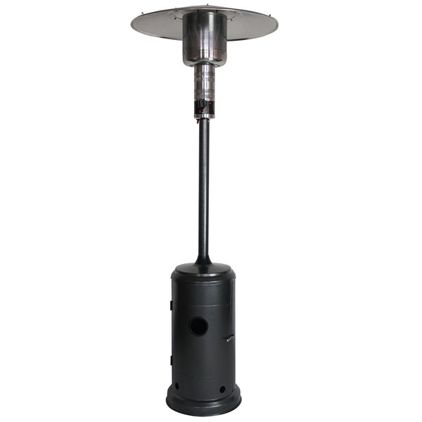 Capri Black Patio Heater with Wheels - DeWaldens Garden Centre