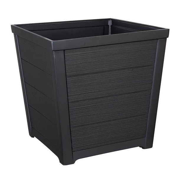 Stewarts Taper Square Planter | Anthracite | 40cm | DeWaldens Garden Centre