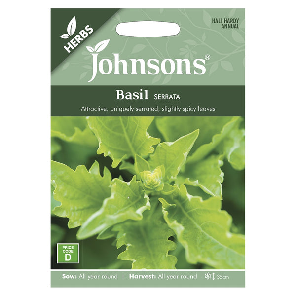 Johnsons Basil Serrata Seeds - DeWaldens Garden Centre