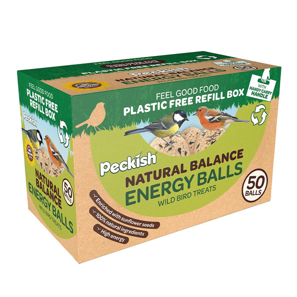 Peckish Natural Balance Energy Balls 50 Refill Box - DeWaldens Garden Centre