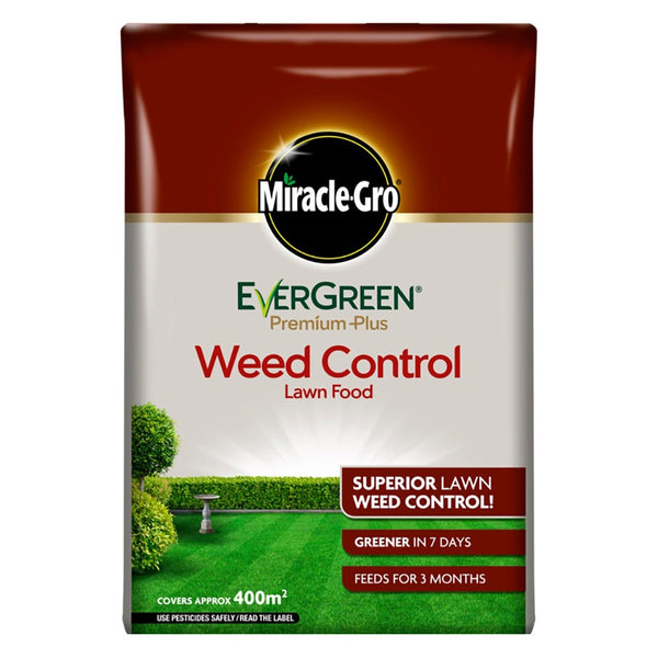 Miracle-Gro Evergreen Premium Plus Weed Control Lawn Food 400m2 - DeWaldens Garden Centre