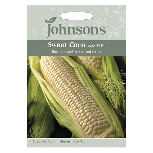 Johnsons Sweet Corn Amaize F1 Seeds - DeWaldens Garden Centre