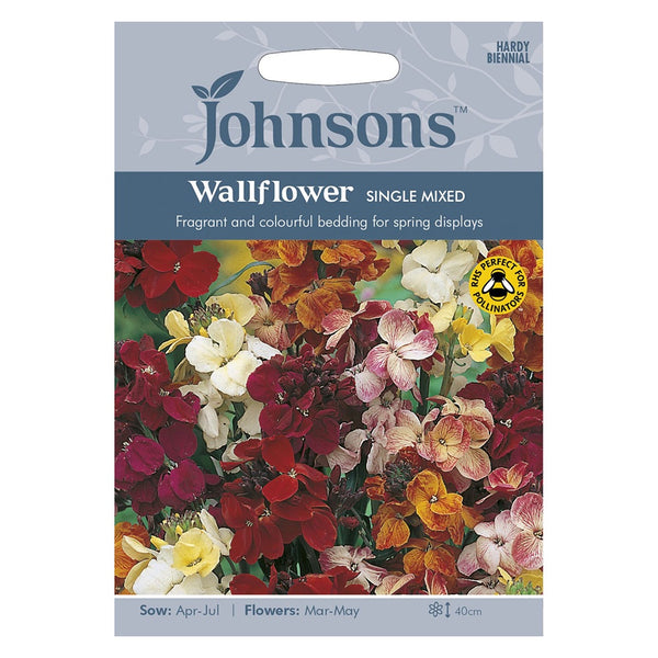 Johnsons Wallflower Single Mixed Seeds - DeWaldens Garden Centre