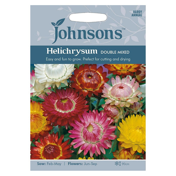 Johnsons Helichrysum Double Mixed Seeds - DeWaldens Garden Centre