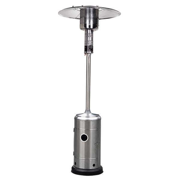 Capri Stainless Steel Patio Heater with Wheels - DeWaldens Garden Centre