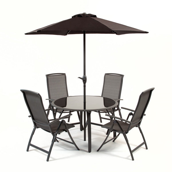 Havana 1.2m Reclining Set Charcoal - DeWaldens Garden Centre