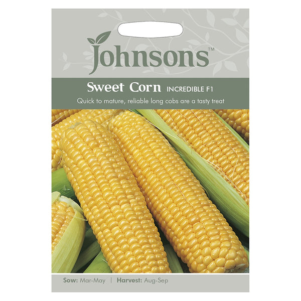 Johnsons Sweet Corn Incredible F1 Seeds - DeWaldens Garden Centre