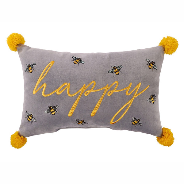 Happy Luxe Bee Cushion - DeWaldens Garden Centre