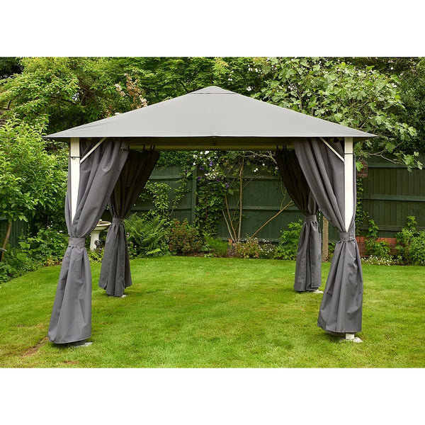 Glendale 3m x 3m Vintage Grey Gazebo - DeWaldens Garden Centre
