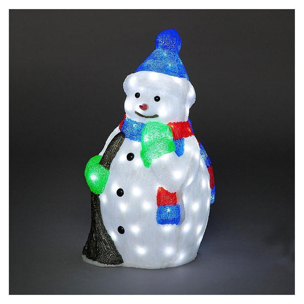 Snowtime Acrylic Snowman with LEDs - DeWaldens Garden Centre