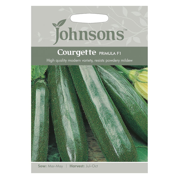 Johnsons Courgette Primula F1 Seeds - DeWaldens Garden Centre
