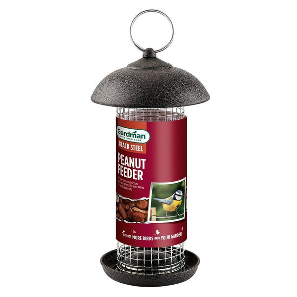 Gardman Black Steel Peanut Feeder - DeWaldens Garden Centre