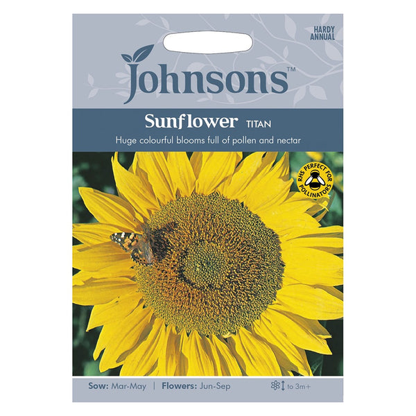 Johnsons Sunflower Titan Seeds - DeWaldens Garden Centre