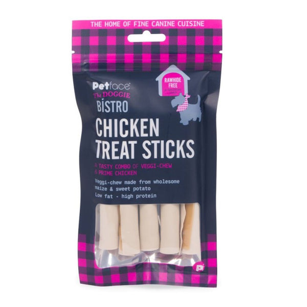 Petface Doggie Bistro 100g Chicken Treat Sticks Dog Treats - DeWaldens Garden Centre