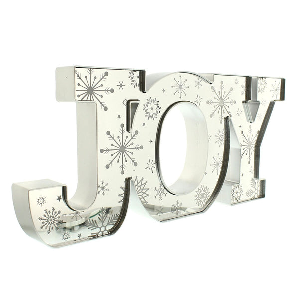Festive Mirrored Lit Joy Sign - DeWaldens Garden Centre
