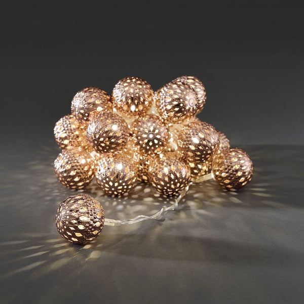 Konstsmide Metal Ball Light Set (Various Colours) | Copper | DeWaldens Garden Centre