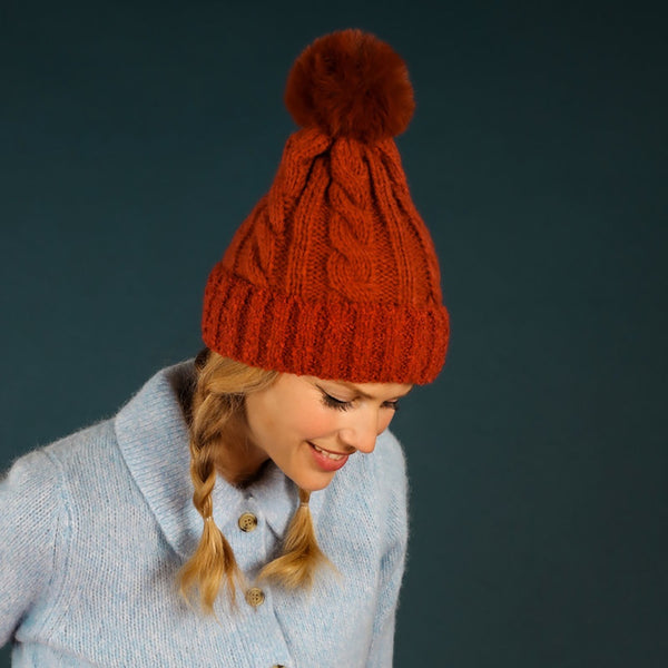 Powder Freya Bobble Hat - DeWaldens Garden Centre