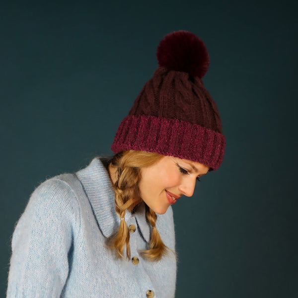 Powder Freya Bobble Hat - DeWaldens Garden Centre