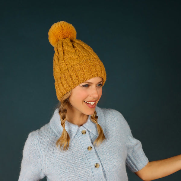 Powder Freya Bobble Hat - DeWaldens Garden Centre
