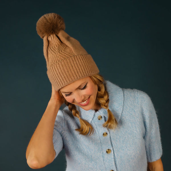 Powder Ingrid Bobble Hat - DeWaldens Garden Centre