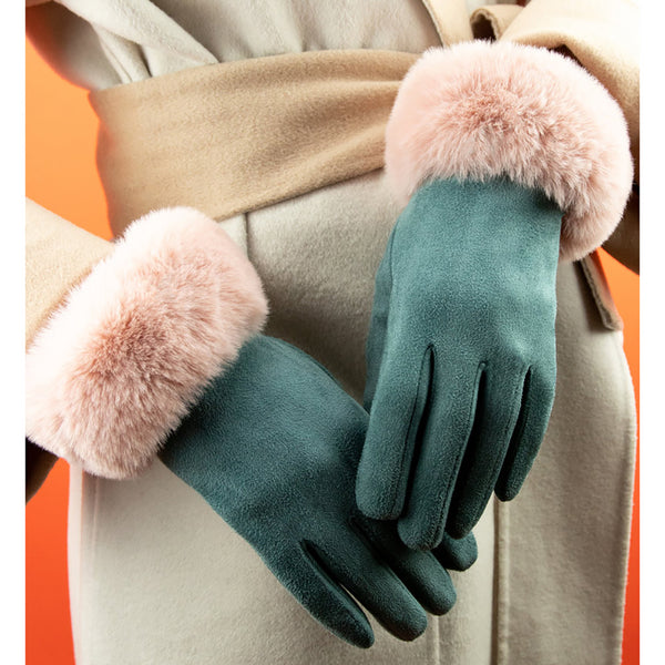 Powder Bettina Faux Suede Gloves - DeWaldens Garden Centre