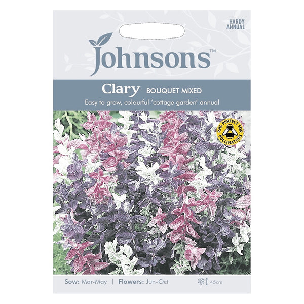 Johnsons Clary Bouquet Mixed Seeds - DeWaldens Garden Centre