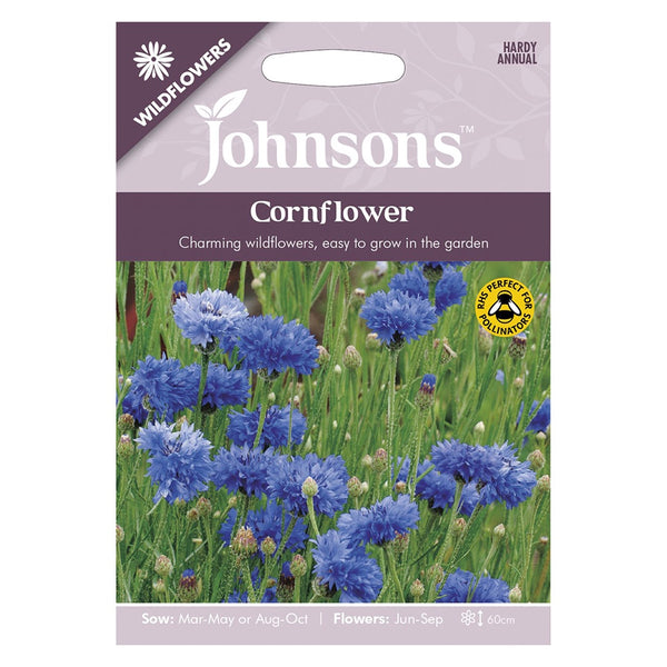 Johnsons Cornflower Seeds - DeWaldens Garden Centre
