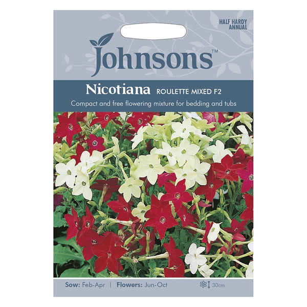 Johnsons Nicotiana Roulette Mixed F2 Seeds - DeWaldens Garden Centre