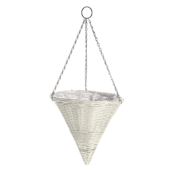 Gardman Rattan Effect Cream Hanging Cone - DeWaldens Garden Centre