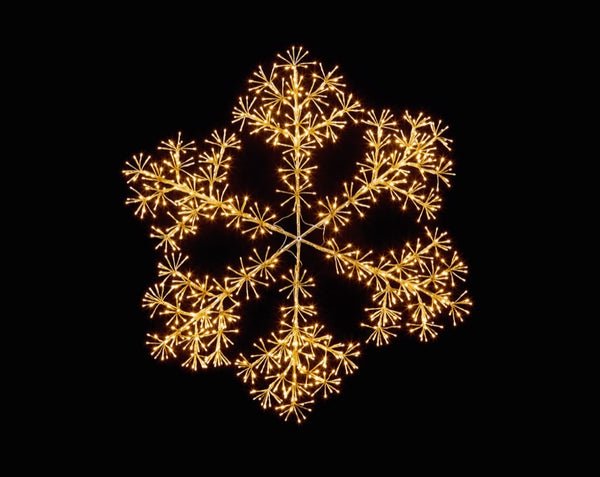 Premier 1.5m Gold Starburst Snowflake - DeWaldens Garden Centre