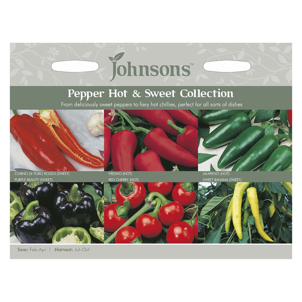 Johnsons Pepper Hot & Sweet Collection Seeds - DeWaldens Garden Centre