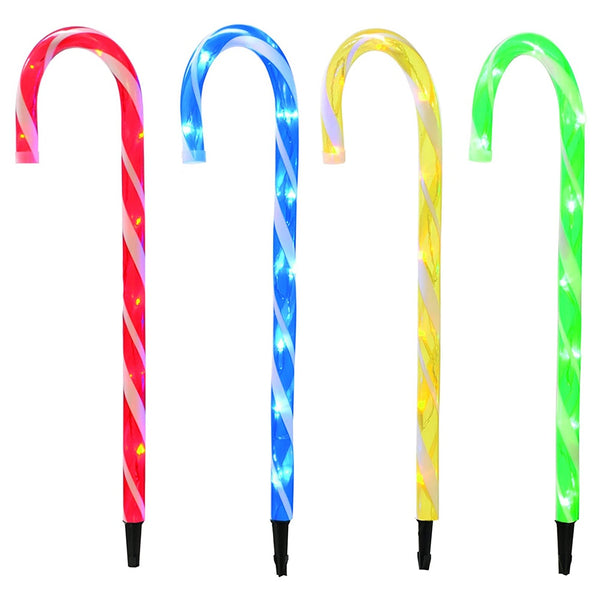 Festive Candy Cane Stake Lights - DeWaldens Garden Centre