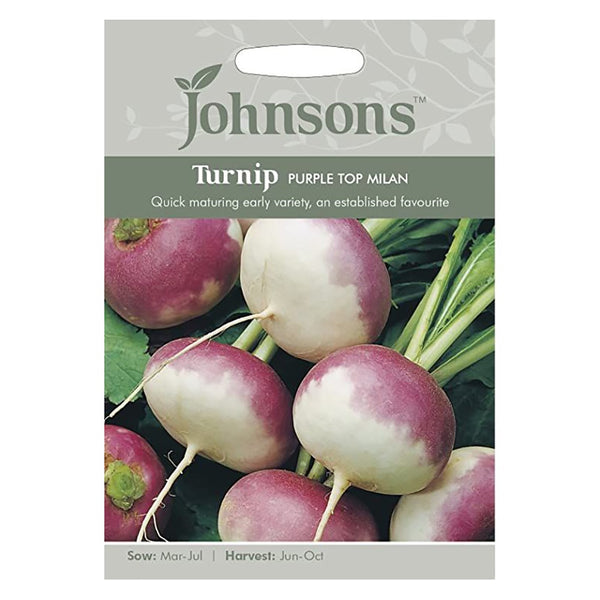 Johnsons Turnip Purple Top Milan Seeds - DeWaldens Garden Centre